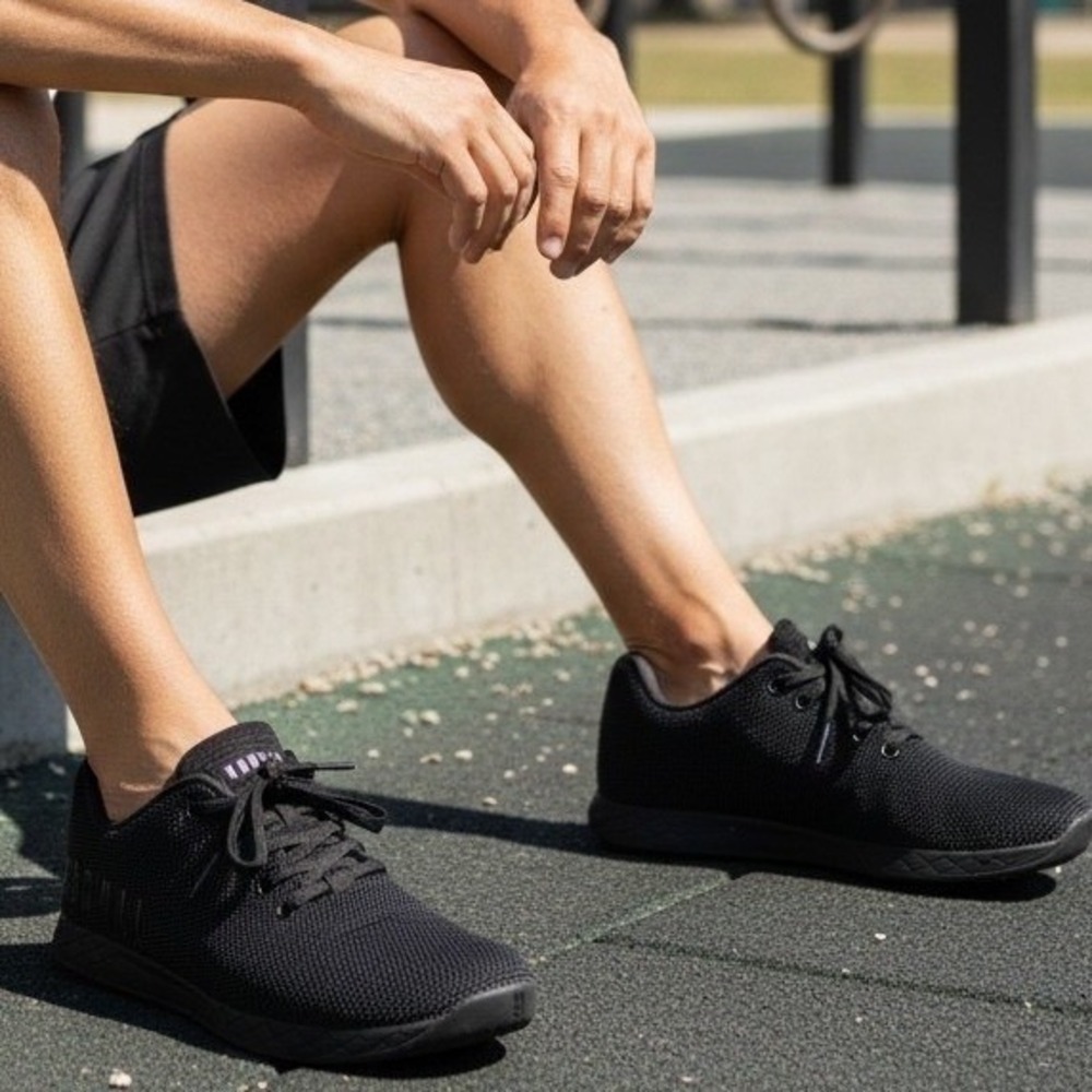 NOBULL SuperFabric Trainer Mens 10.5 Black Low Top Athletic Training Shoes